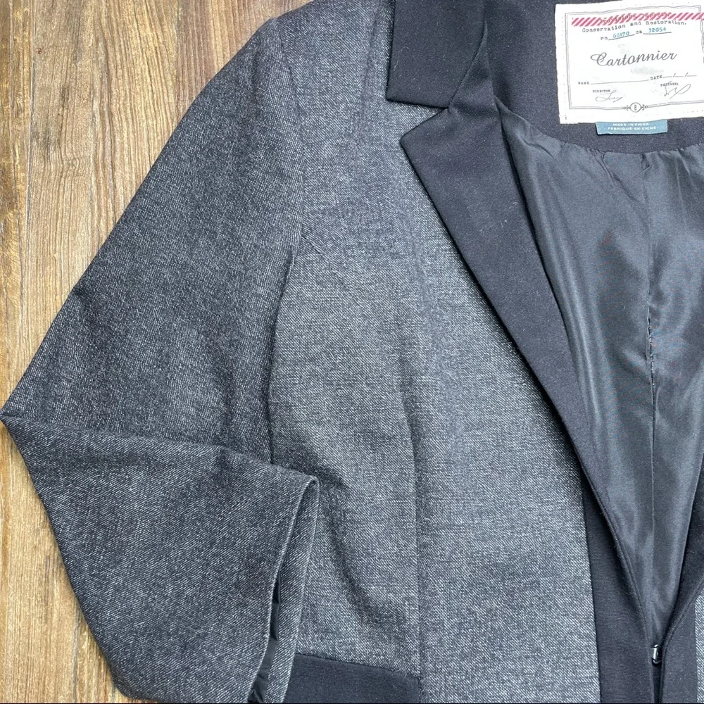 Anthropologie Cartonnier Gray Blazer Jacket Size 8 - Picture 5 of 11